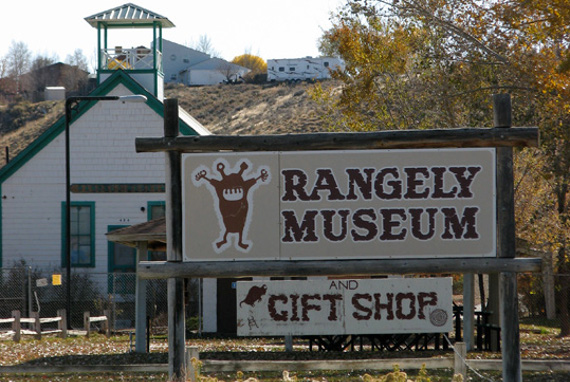 Rangely museum sign