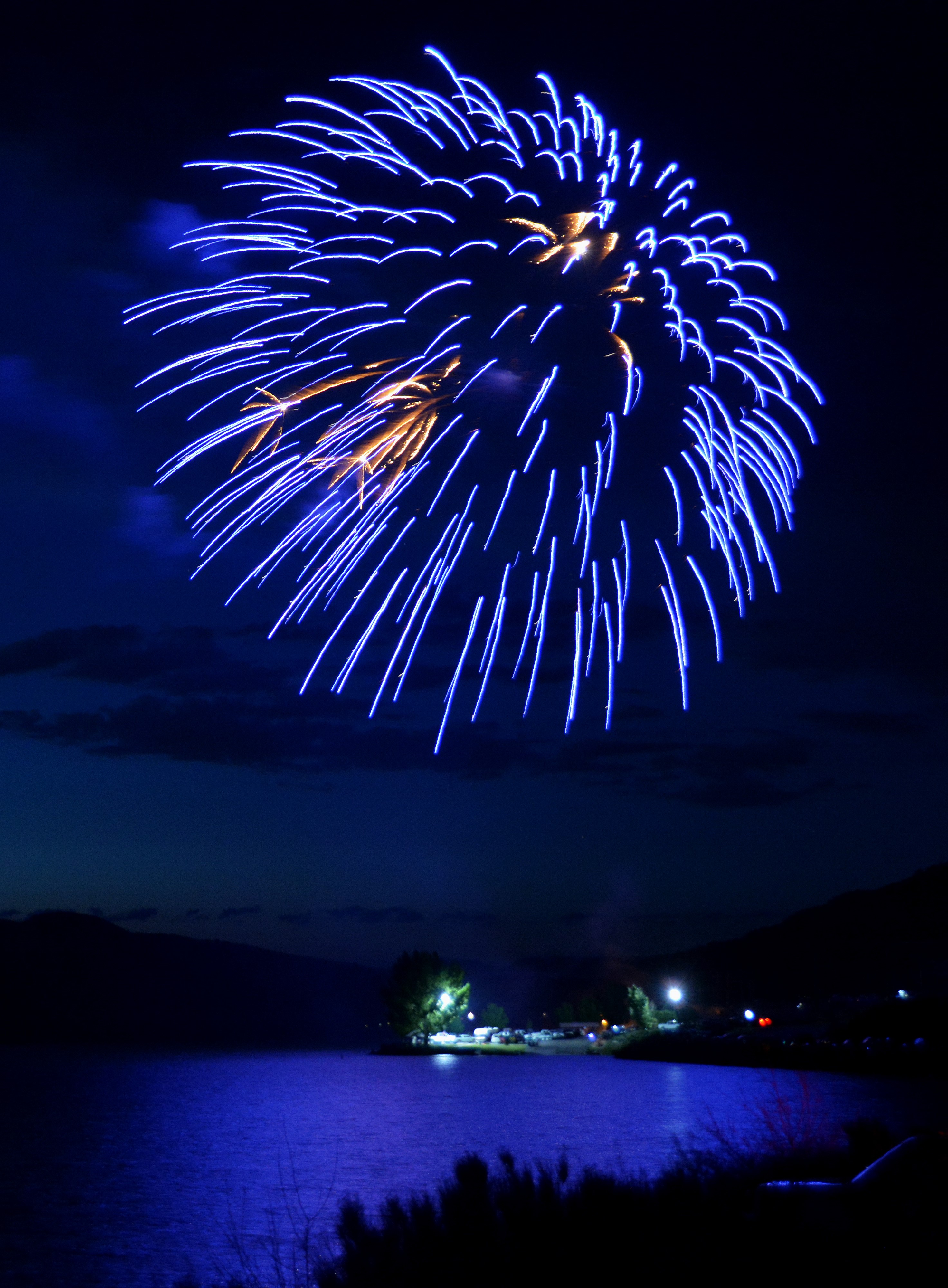 Fireworks Over Kenney Reservoir