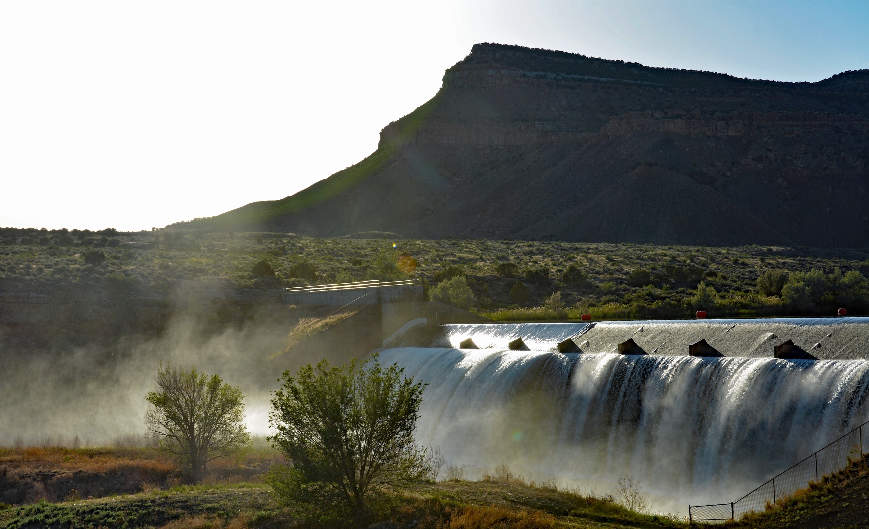 Taylor Draw Dam at Kenney Reservoir during spring run off