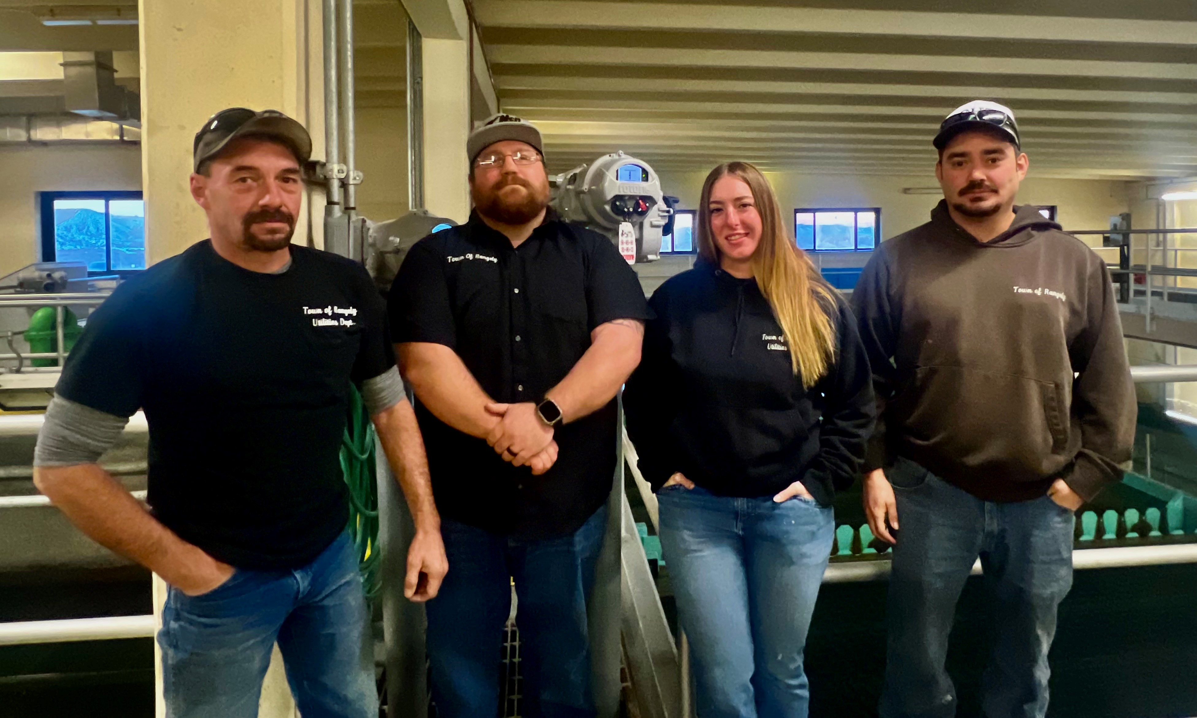 Utility Department Staff Photo - Left to Right -  (Joe Brown, Supervisor Michael Dillon, Emily Templeton, Juan Chumacero